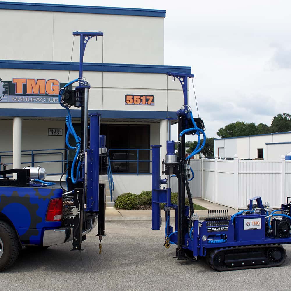 small truck mounted drill rig with SPT autohammer