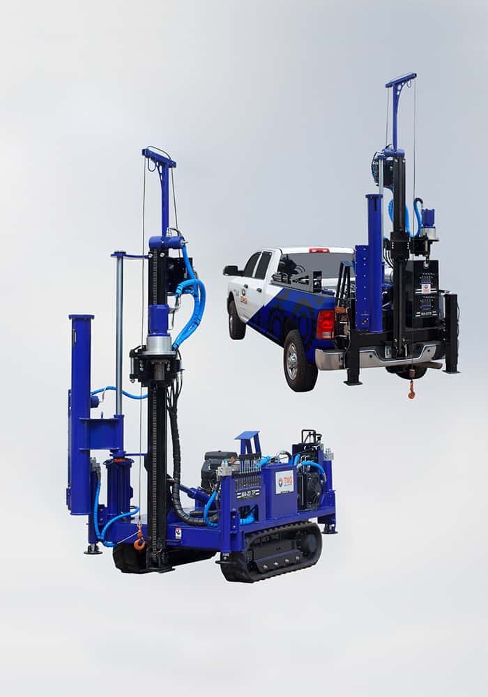 Mini rotary drilling rigs with spt auto hammer