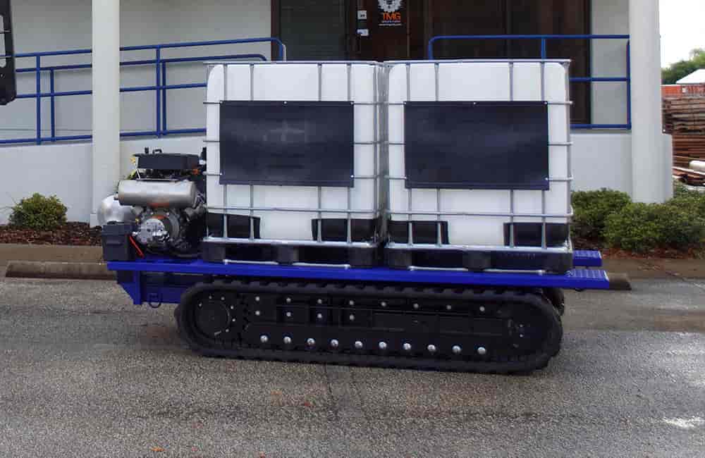 plataformas de carga y transporte sobre orugas tipo tractor